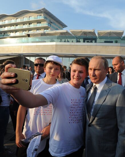 President Vladimir Putin attends celebrations of Knowledge Day in Sirius Center for Talented Children in Sochi