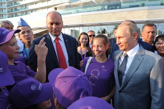 President Vladimir Putin attends celebrations of Knowledge Day in Sirius Center for Talented Children in Sochi