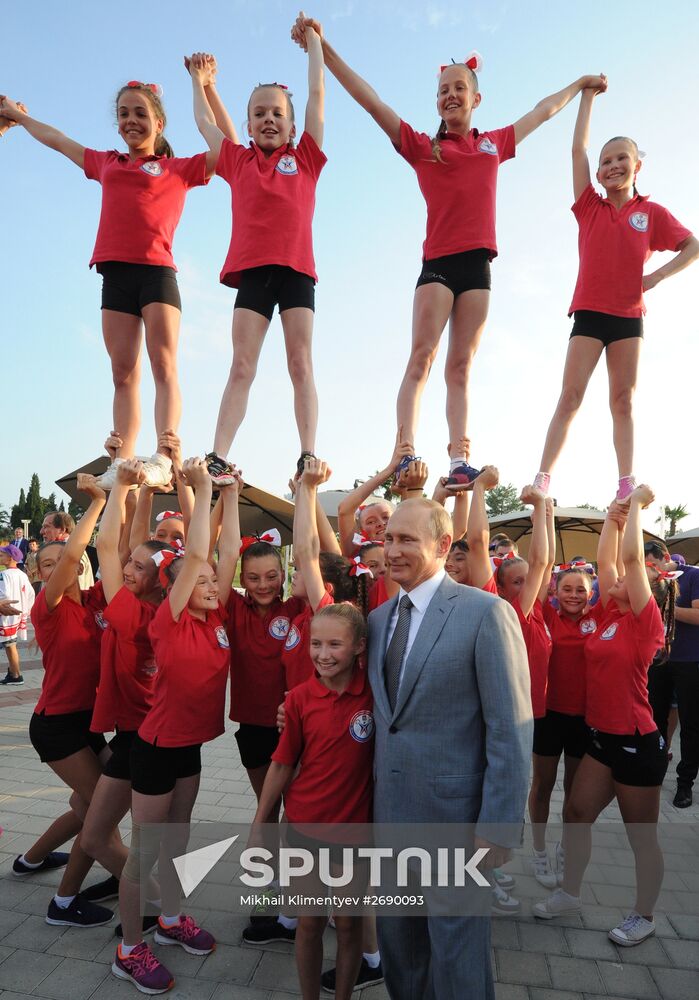 President Vladimir Putin attends celebrations of Knowledge Day in Sirius Center for Talented Children in Sochi