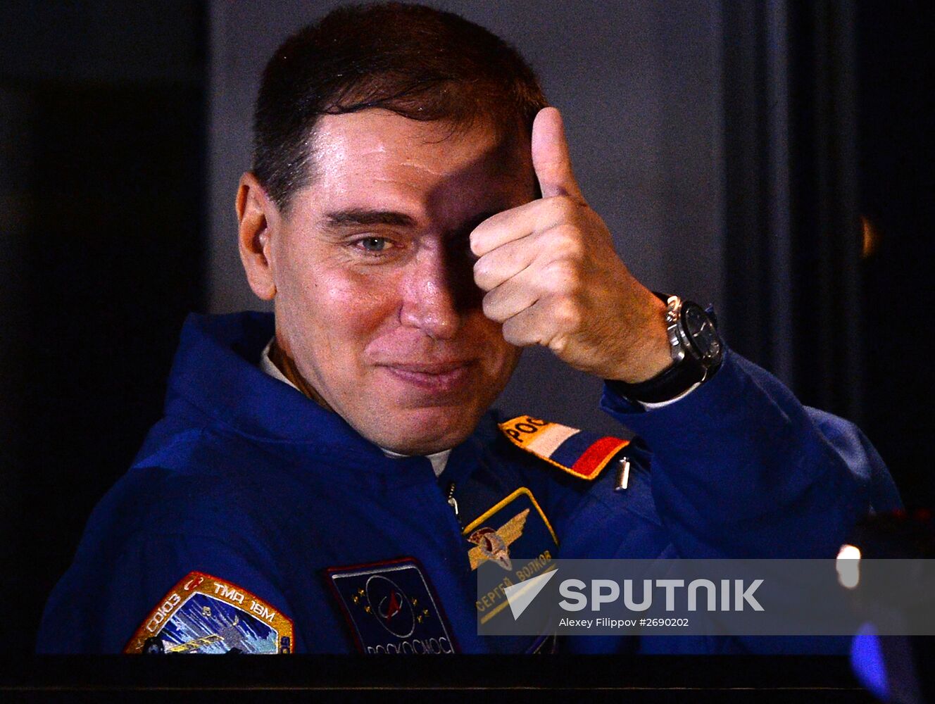 Launch of Soyuz TMA-18M spacecraft with crew of long-term expedition 45/46 to the ISS