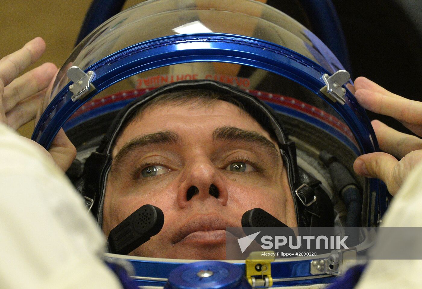 Launch of Soyuz TMA-18M spacecraft with crew of long-term expedition 45/46 to the ISS