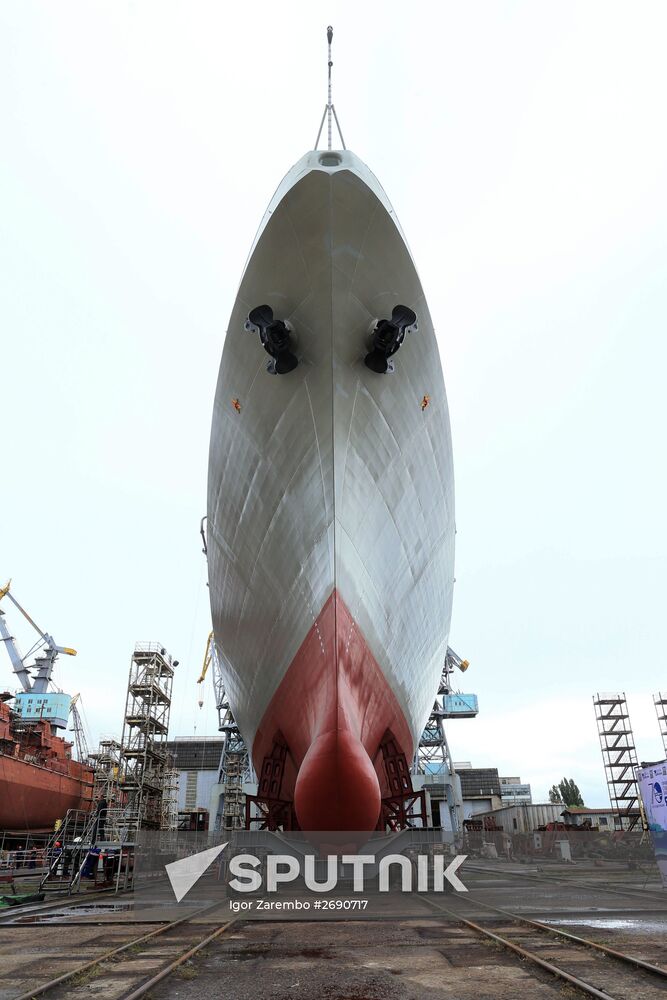 Launching the Admiral Makarov patrol ship in the Kaliningrad Region