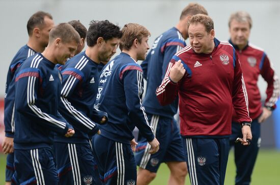 Russian national football team's training session