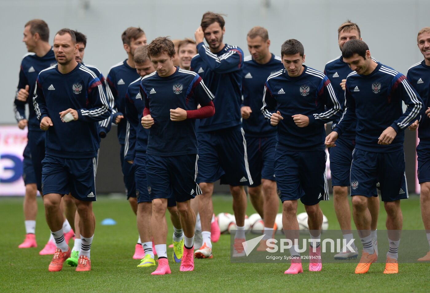 Russian national football team's training session