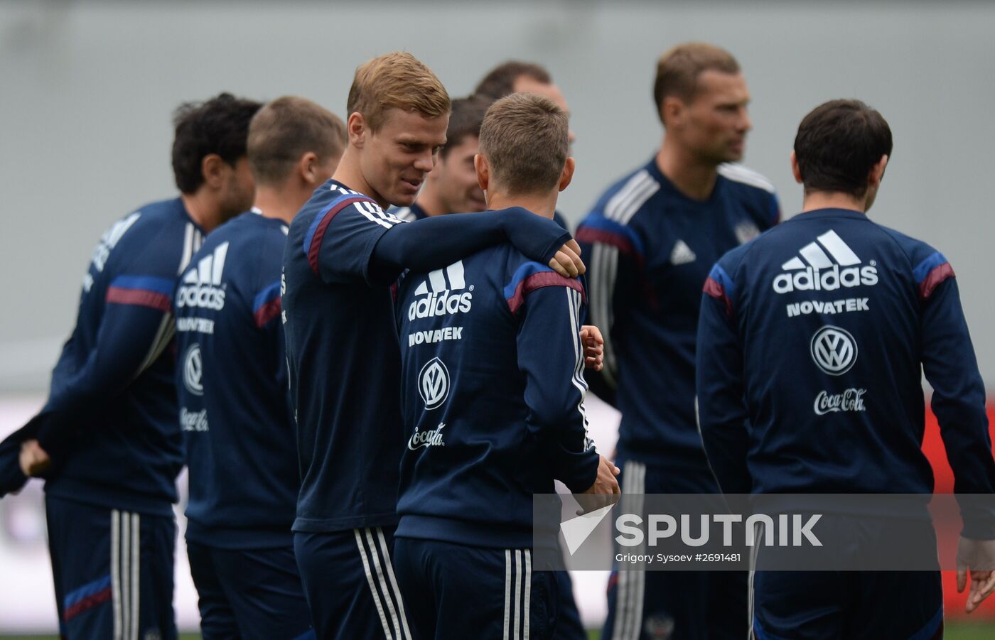 Russian national football team's training session