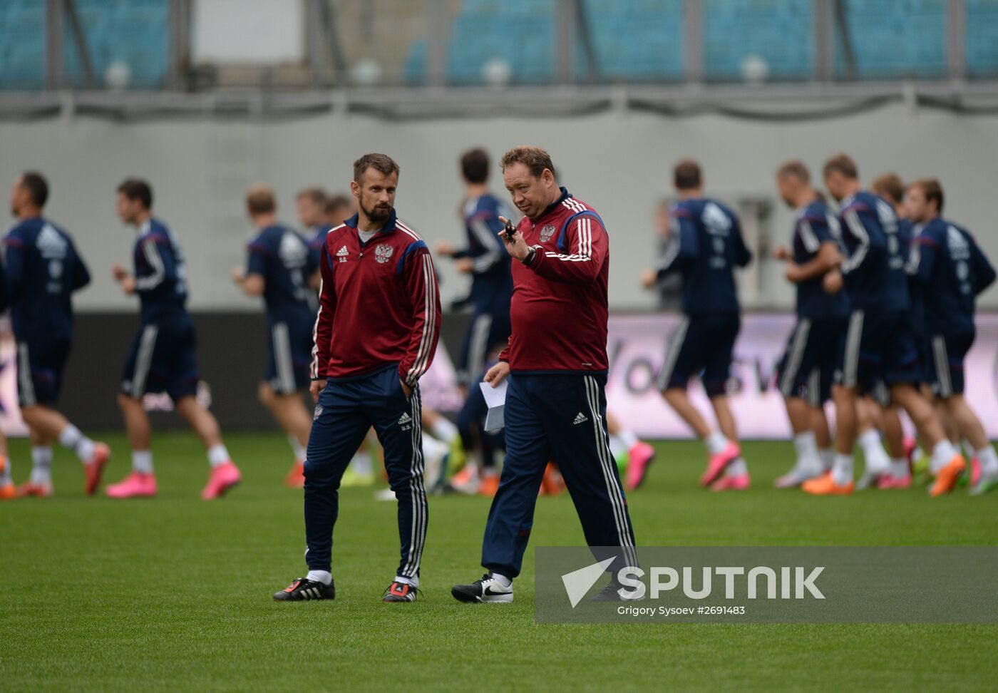 Russian national football team's training session