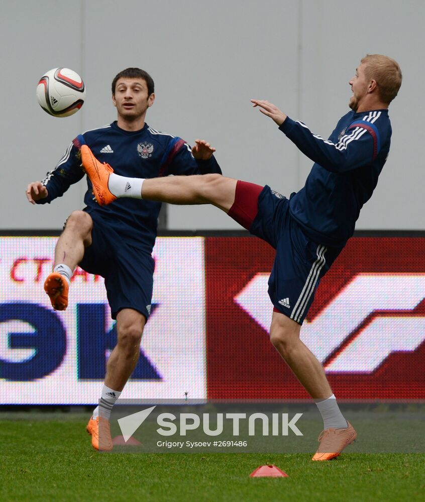 Russian national football team's training session