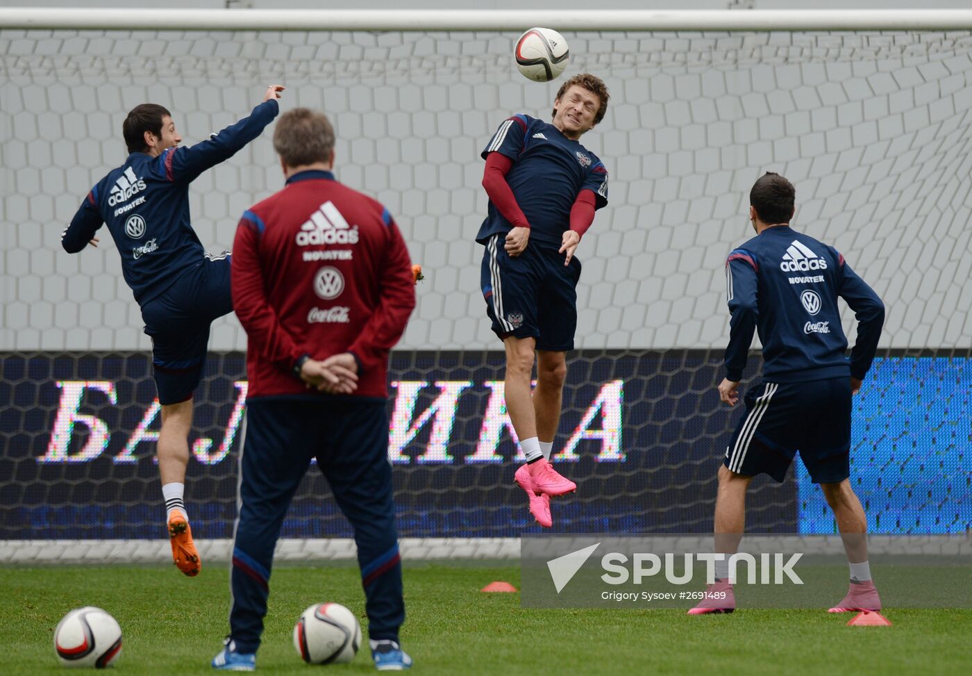 Russian national football team's training session