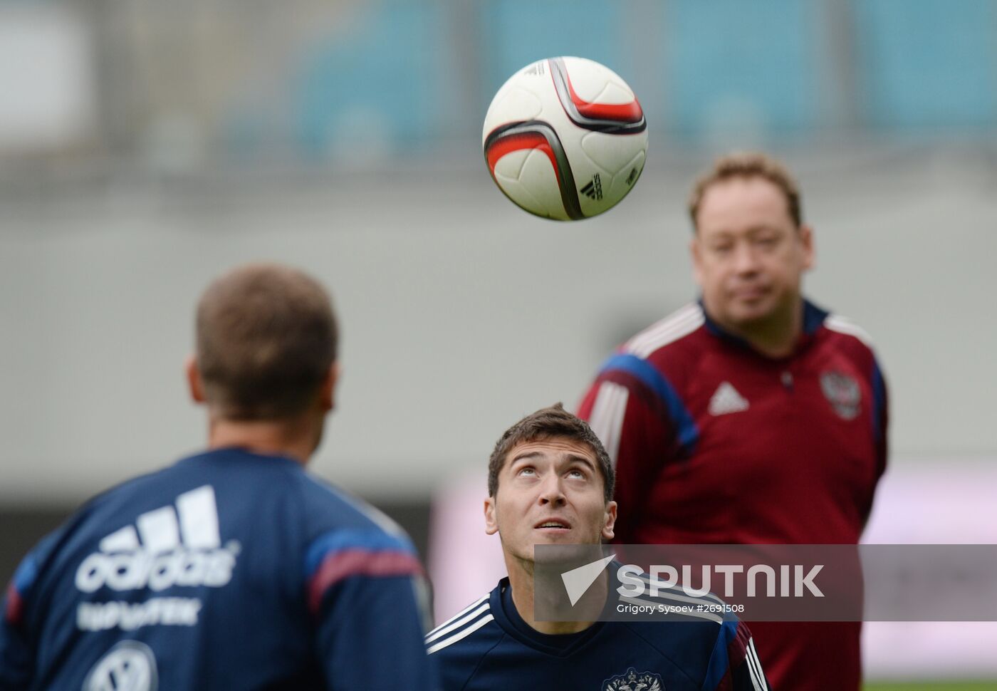 Russian national football team holds training session