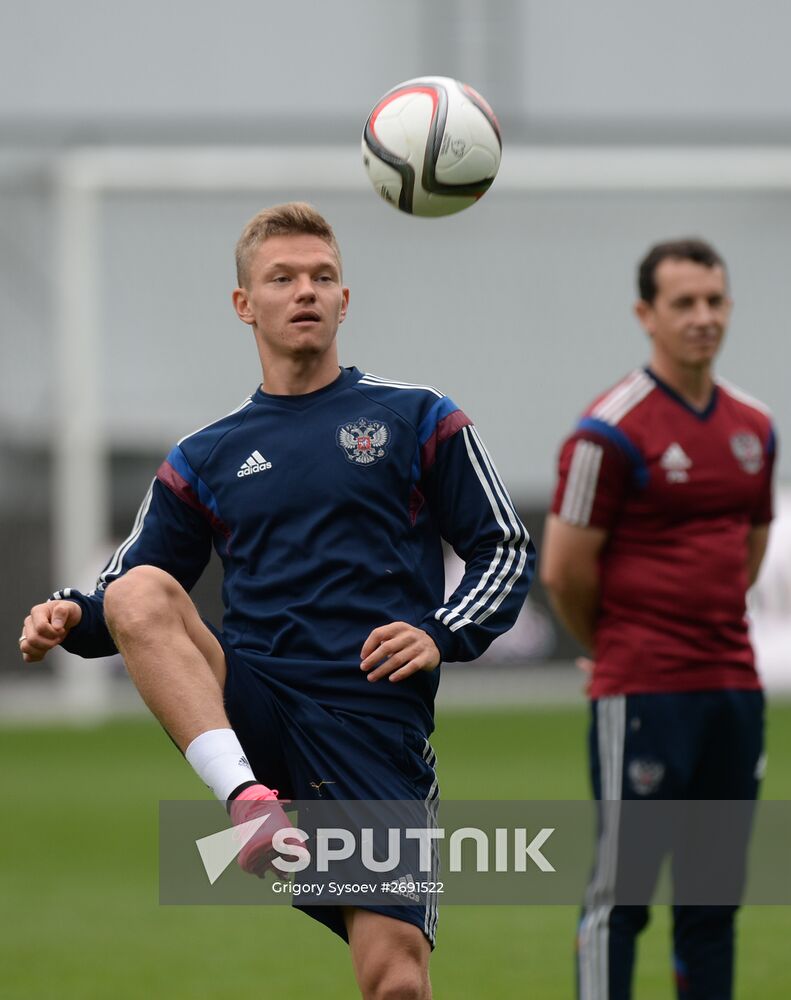 Russian national football team's training session