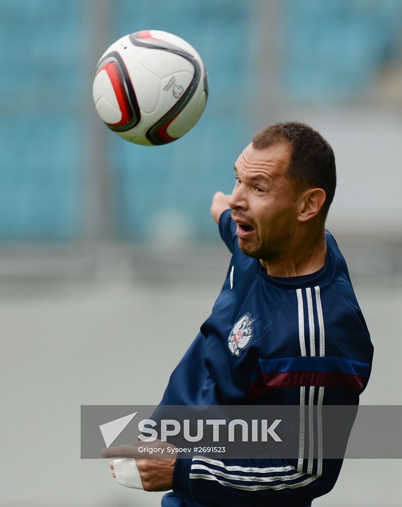 Russian national football team's training session