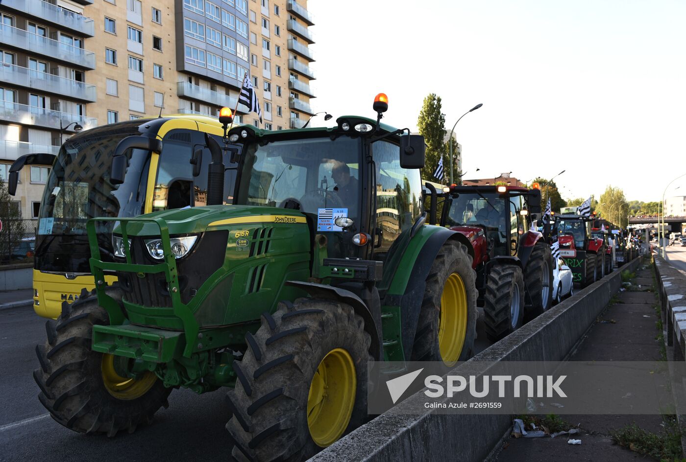 Farmers stage protests in Paris