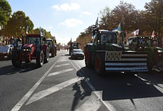 Farmers stage protests in Paris
