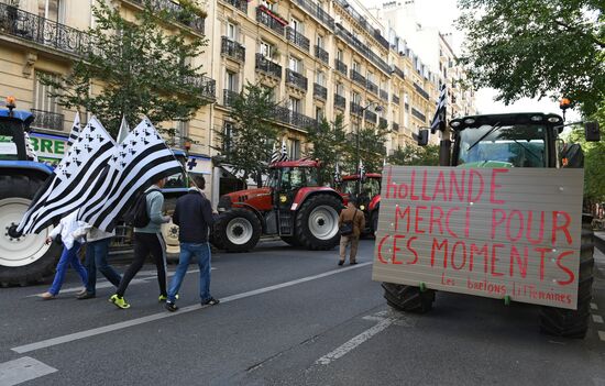 Farmers stage protests in Paris