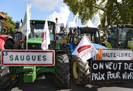 Farmers stage protests in Paris