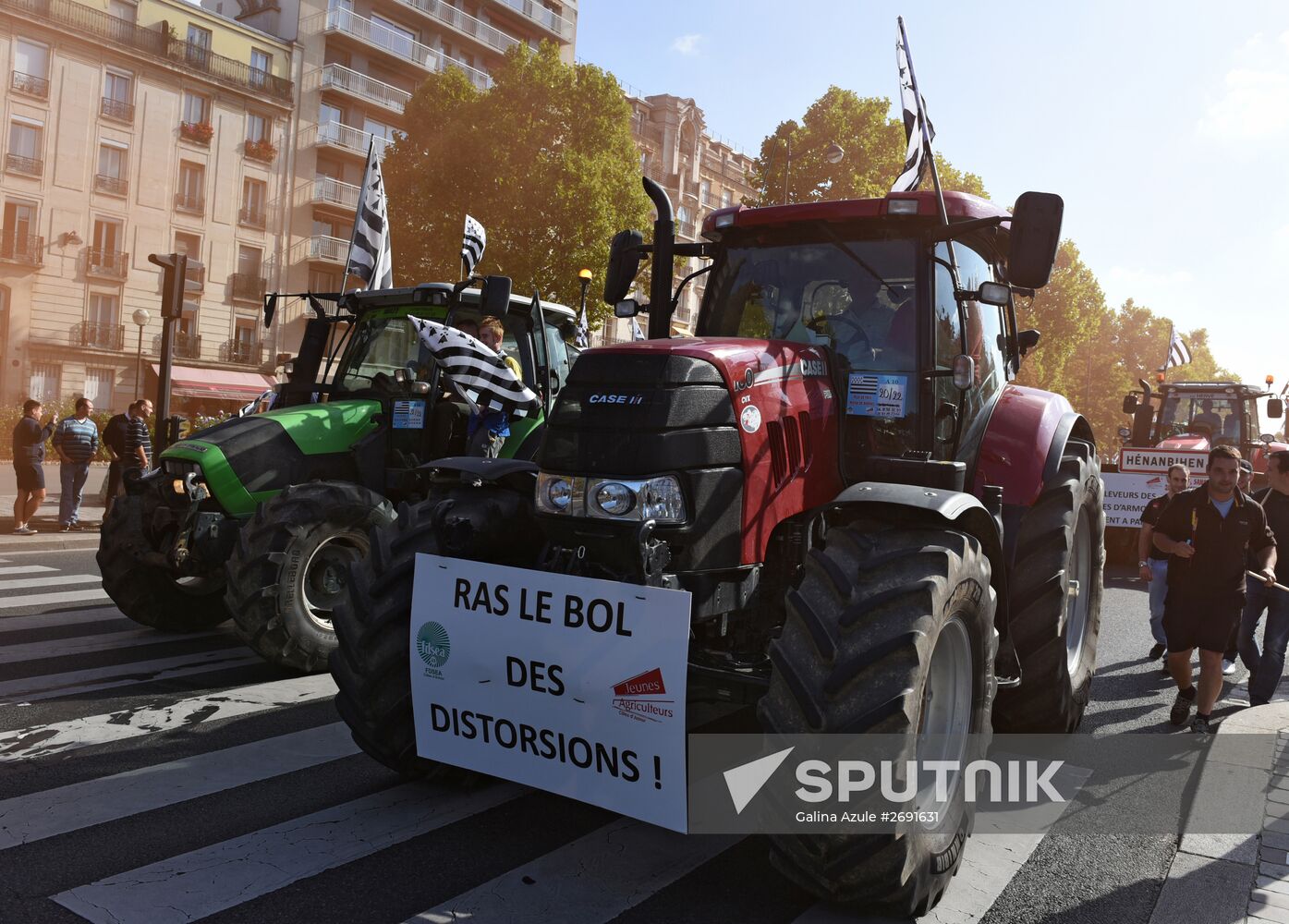 Farmers protest in Paris
