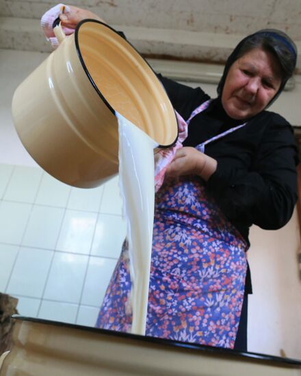 Making cheese in a nunnery in the Kaliningrad Region