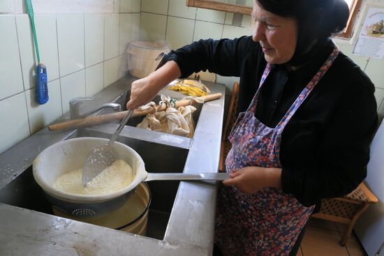 Making cheese in a nunnery in the Kaliningrad Region