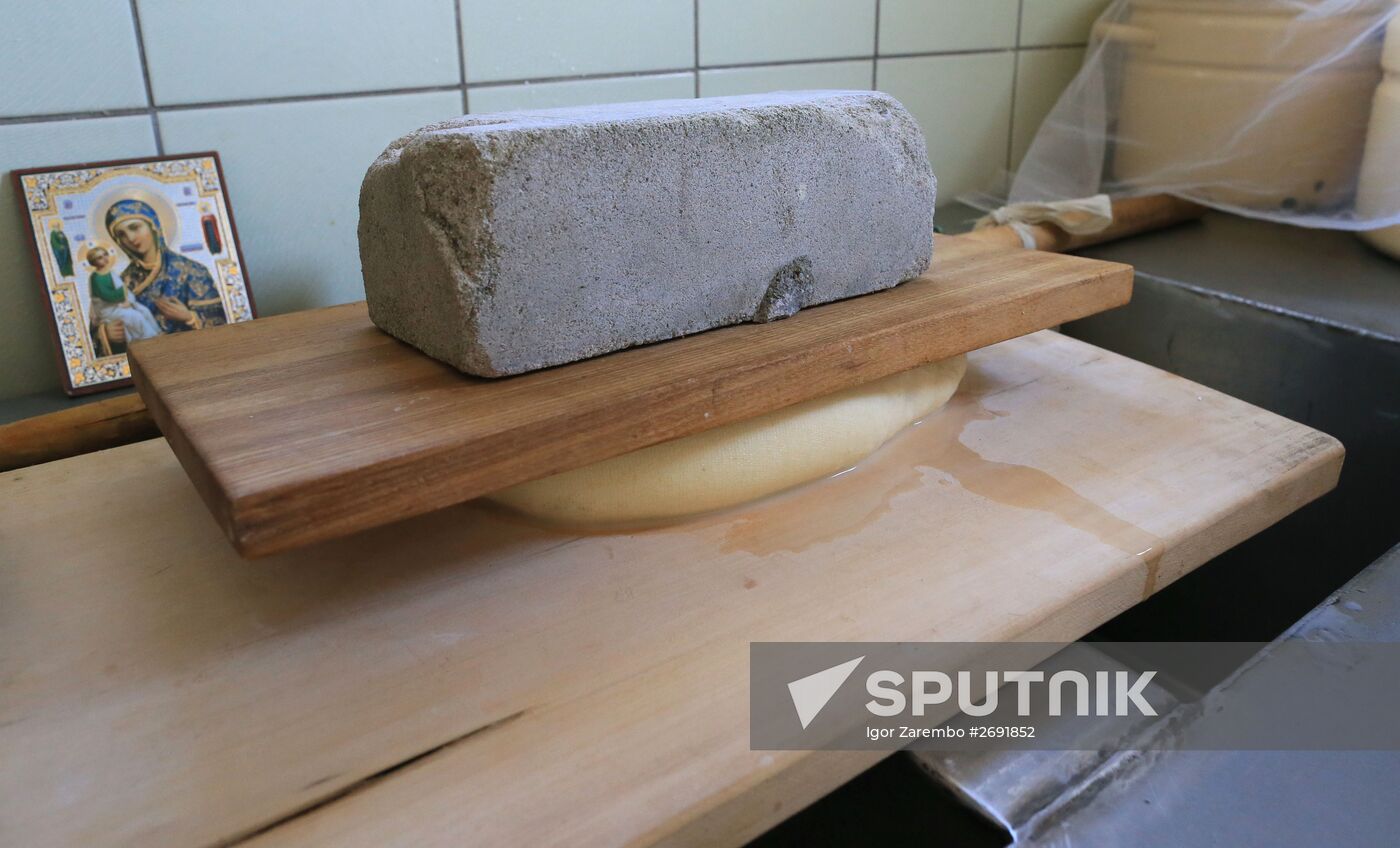 Making cheese in a nunnery in the Kaliningrad Region