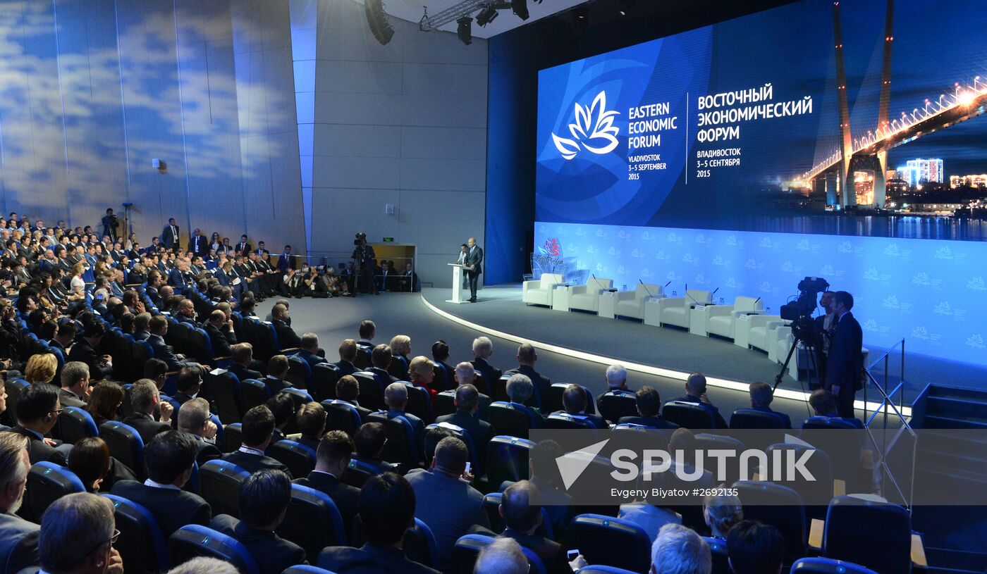 Russian President Vladimir Putin attends first Eastern Economic Forum
