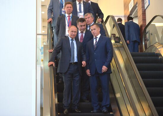 Russian President Vladimir Putin attends first Eastern Economic Forum