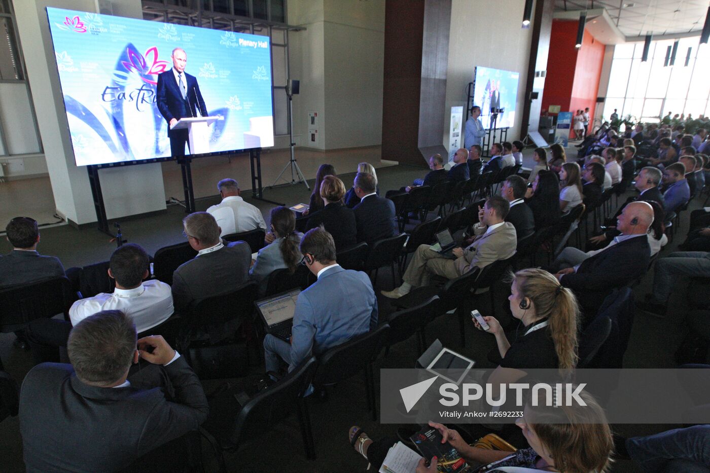 Russian President Vladimir Putin attends first Eastern Economic Forum