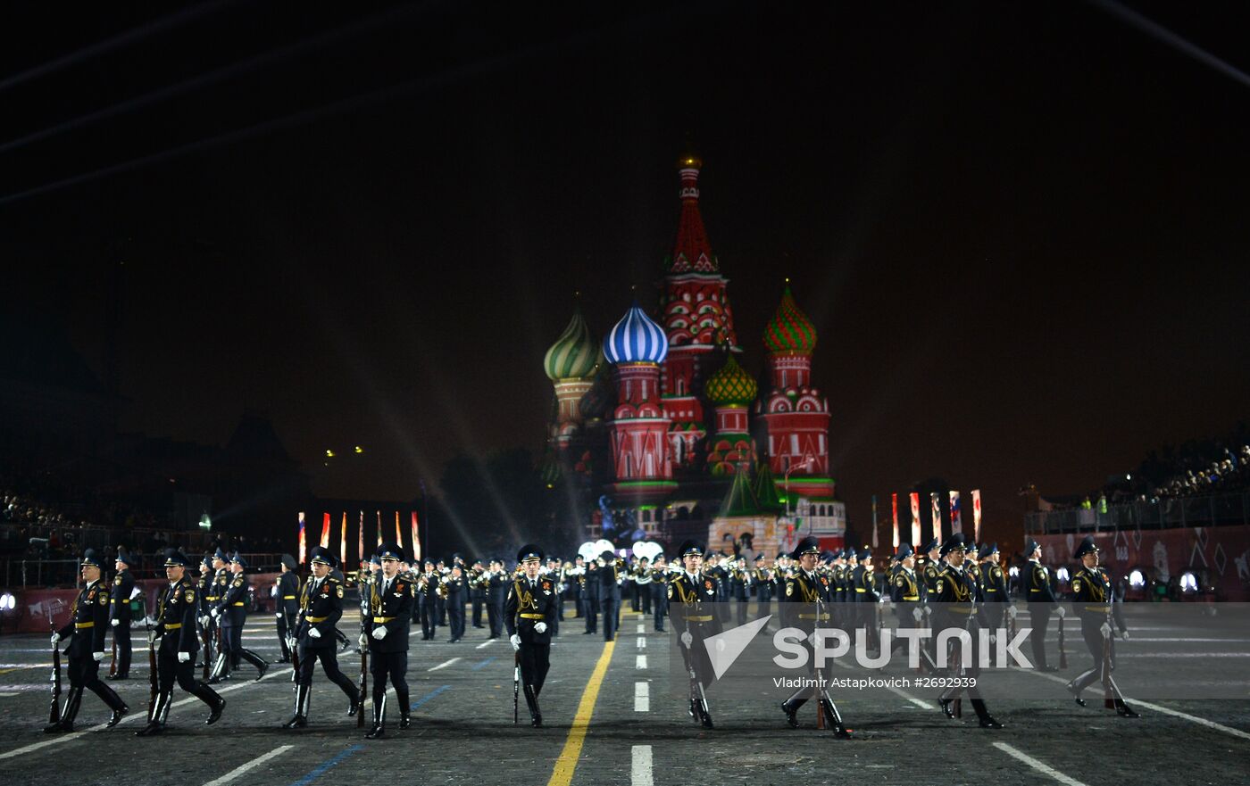 Dress rehearsal of Savior Tower Festival opening ceremony