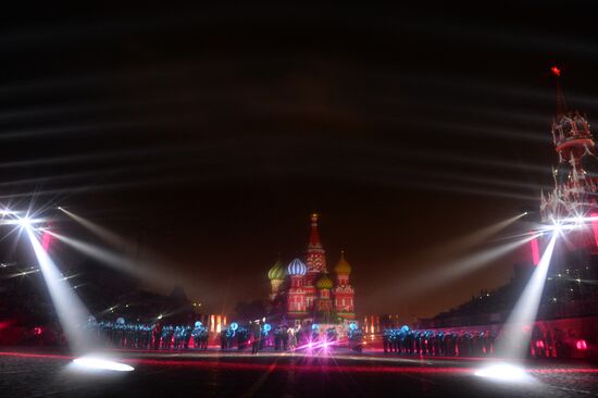 Final rehearsal of Spasskaya Tower festival's opening ceremony