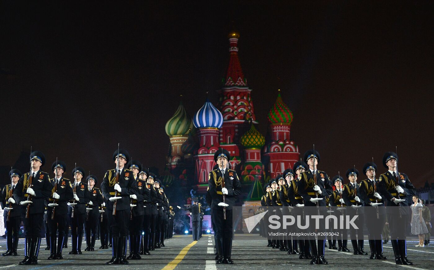 Final rehearsal of Spasskaya Tower festival's opening ceremony