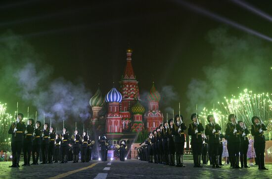 Final rehearsal of Spasskaya Tower festival's opening ceremony