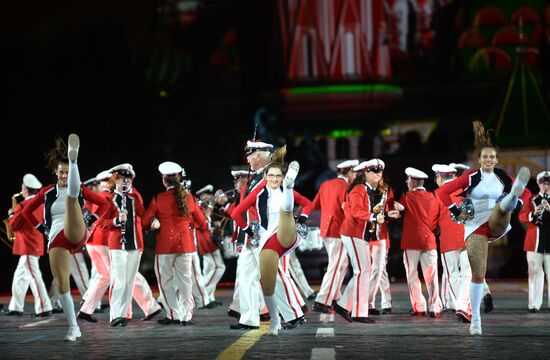 Dress rehearsal of Savior Tower Festival opening ceremony