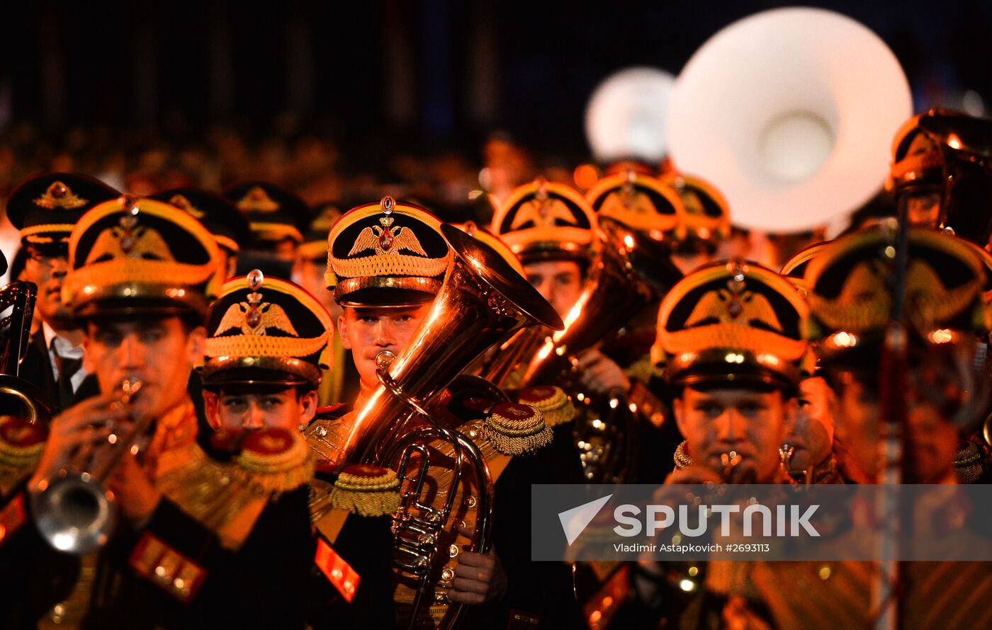 Final rehearsal of Spasskaya Tower festival's opening ceremony