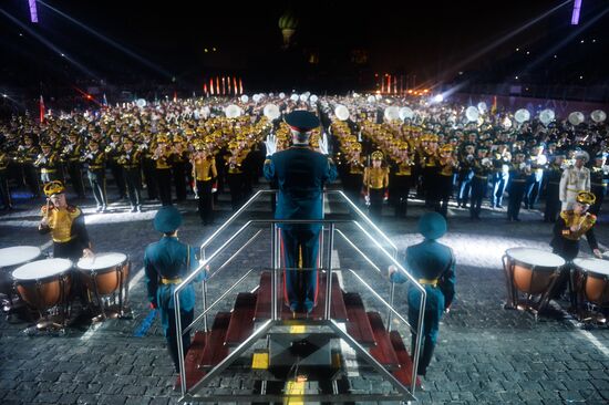 Final rehearsal of Spasskaya Tower festival's opening ceremony
