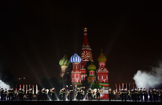 Final rehearsal of Spasskaya Tower festival's opening ceremony
