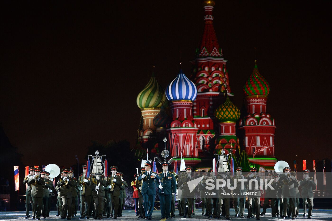 Dress rehearsal of Savior Tower Festival opening ceremony