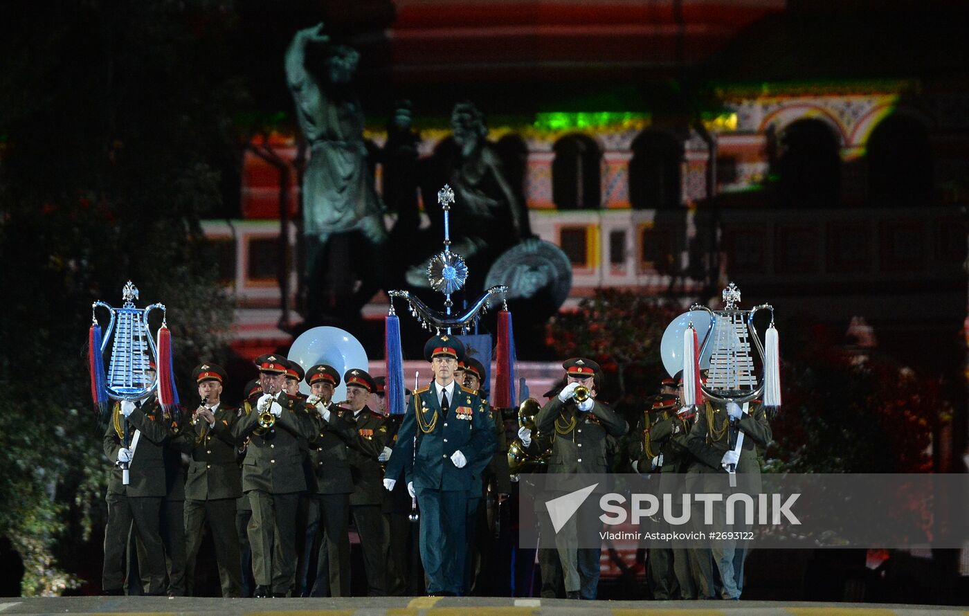 Dress rehearsal of Savior Tower Festival opening ceremony