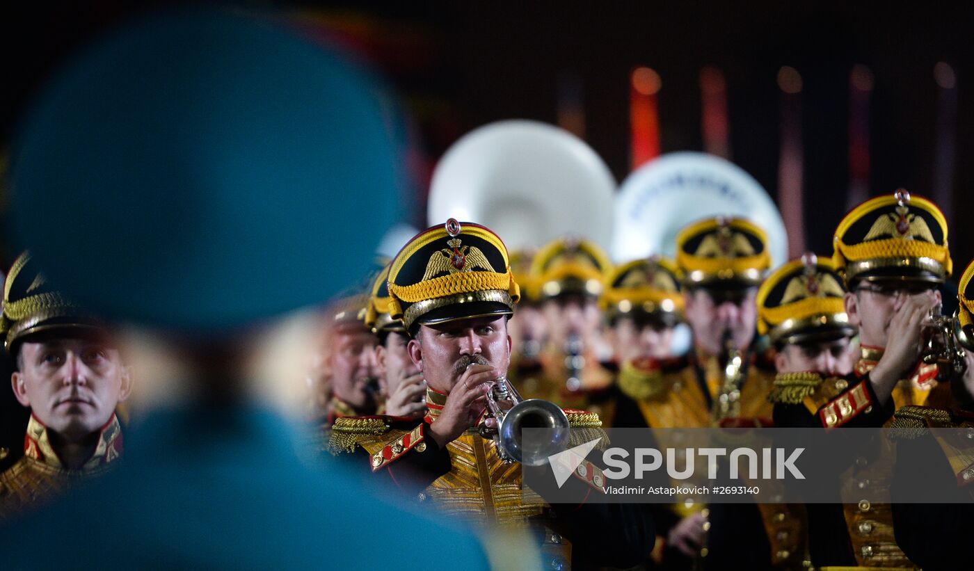 Final rehearsal of Spasskaya Tower festival's opening ceremony