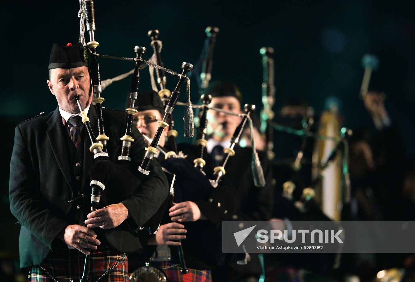 Dress rehearsal of Spasskaya Tower International Military Music Festival opening ceremony