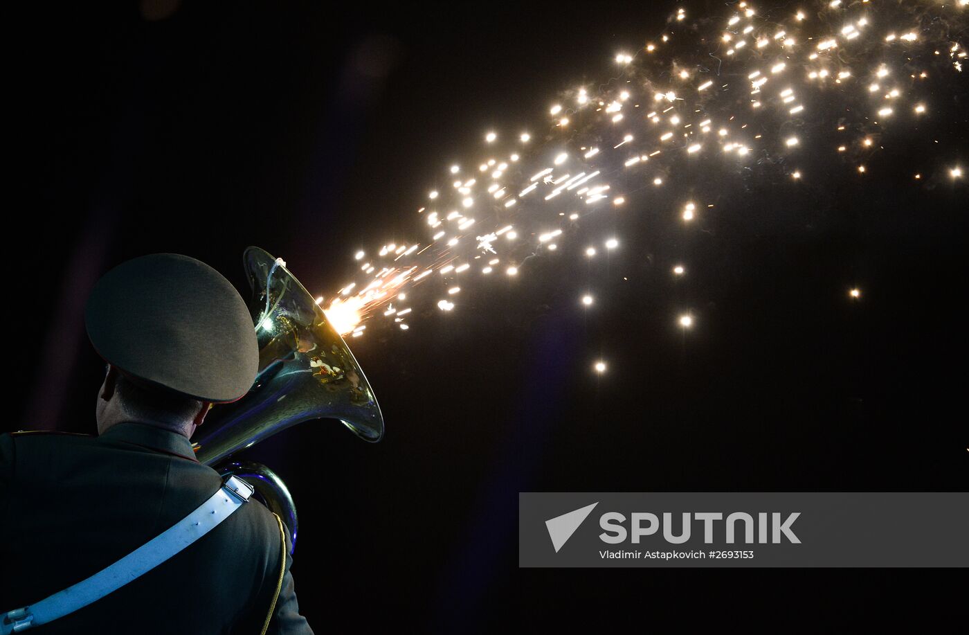 Dress rehearsal of Spasskaya Tower International Military Music Festival opening ceremony