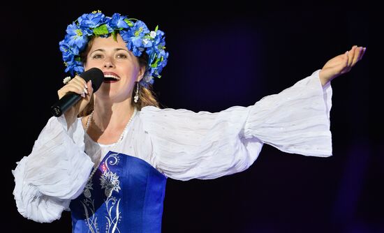 Dress rehearsal of Spasskaya Tower International Military Music Festival opening ceremony