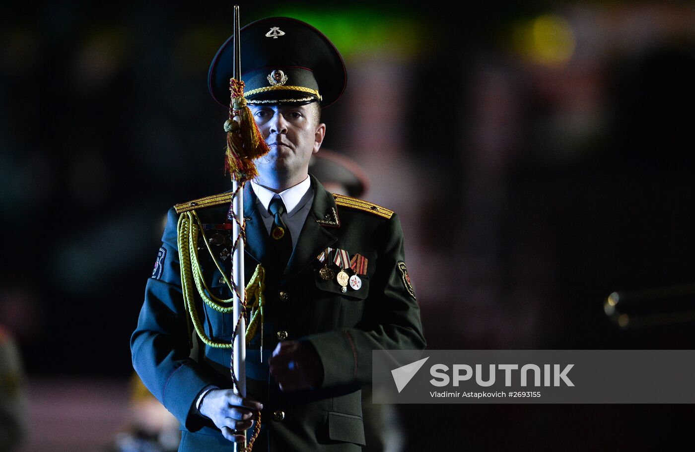 Dress rehearsal of Spasskaya Tower International Military Music Festival opening ceremony
