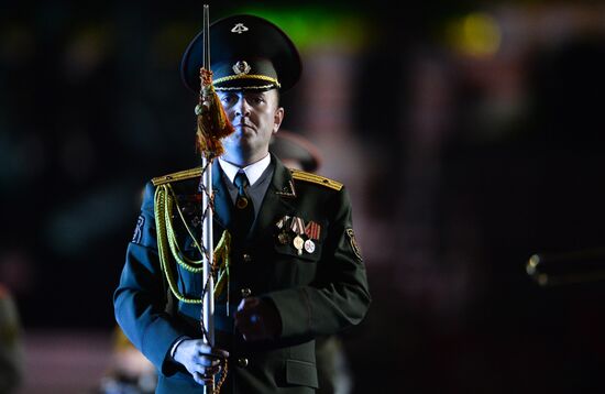 Dress rehearsal of Spasskaya Tower International Military Music Festival opening ceremony
