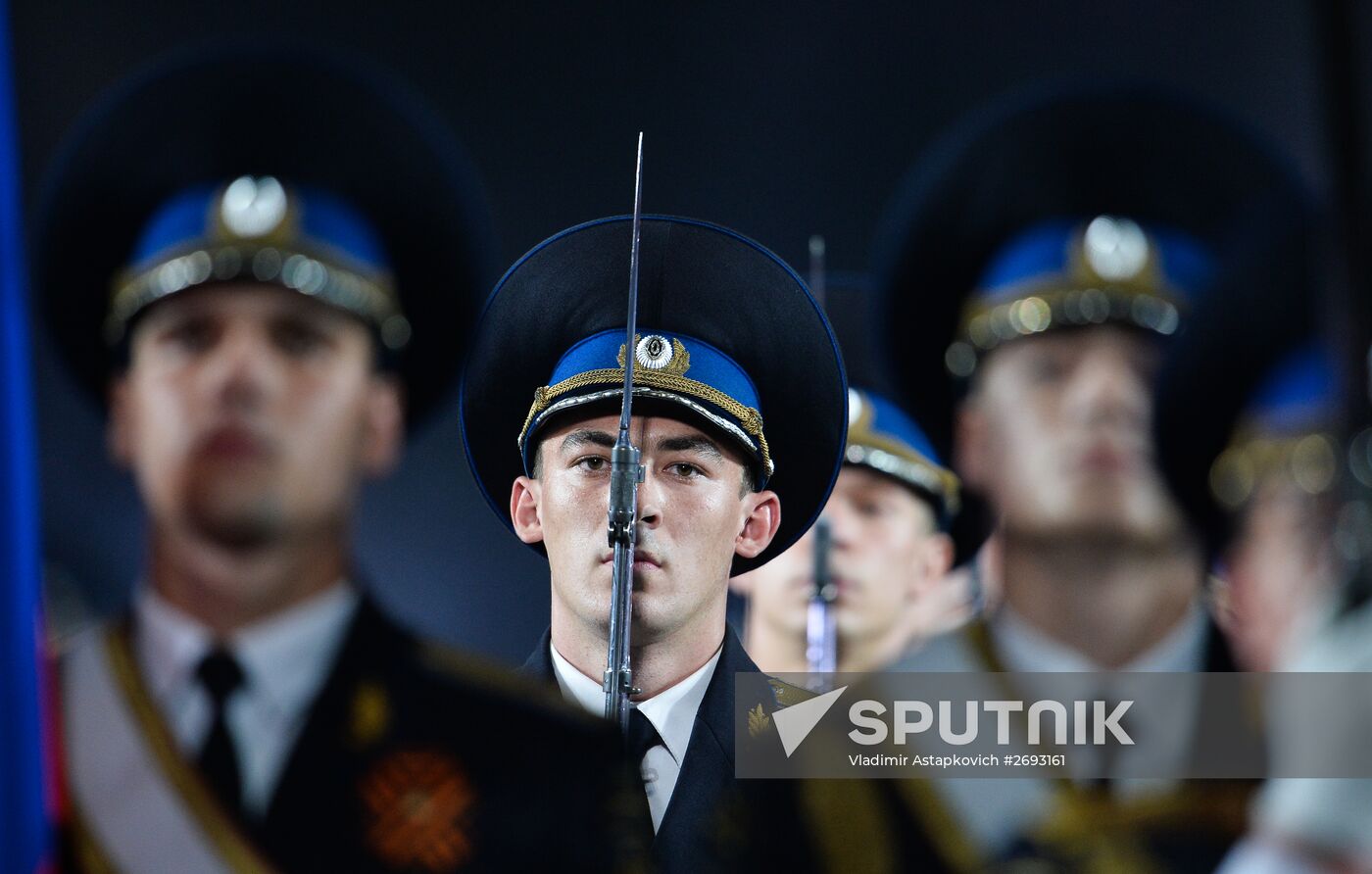 Dress rehearsal of Savior Tower Festival opening ceremony