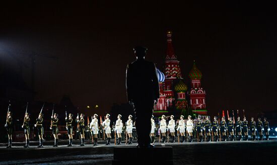 Final rehearsal of Spasskaya Tower festival's opening ceremony