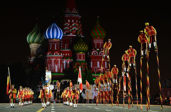 Final rehearsal of Spasskaya Tower festival's opening ceremony