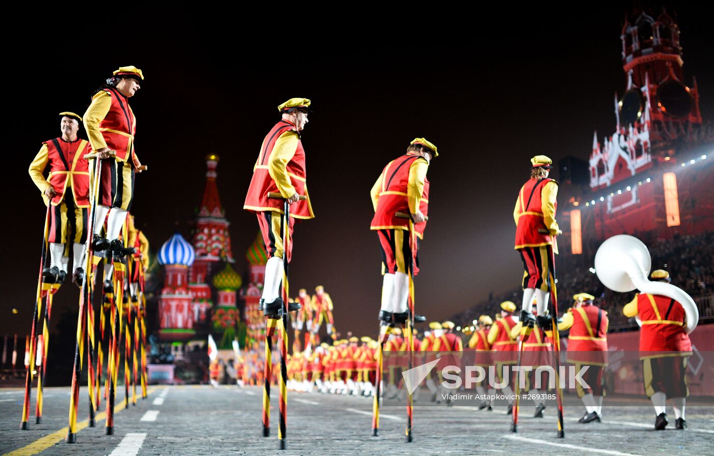 Final rehearsal of Spasskaya Tower festival's opening ceremony