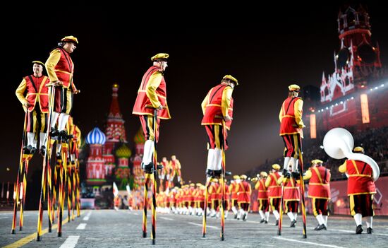Final rehearsal of Spasskaya Tower festival's opening ceremony