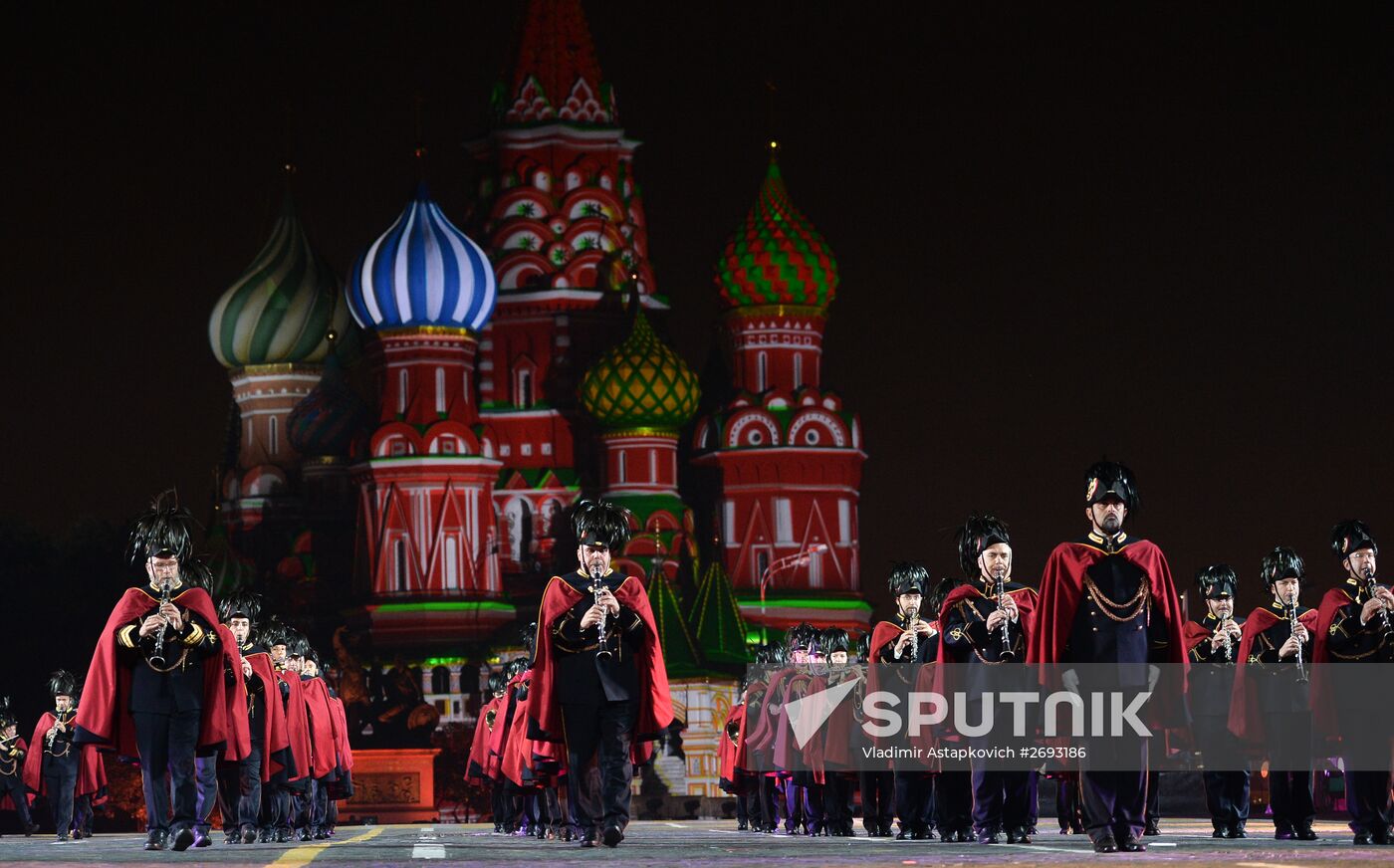 Final rehearsal of Spasskaya Tower festival's opening ceremony