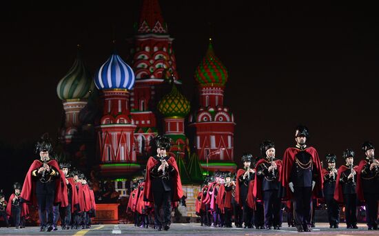 Final rehearsal of Spasskaya Tower festival's opening ceremony