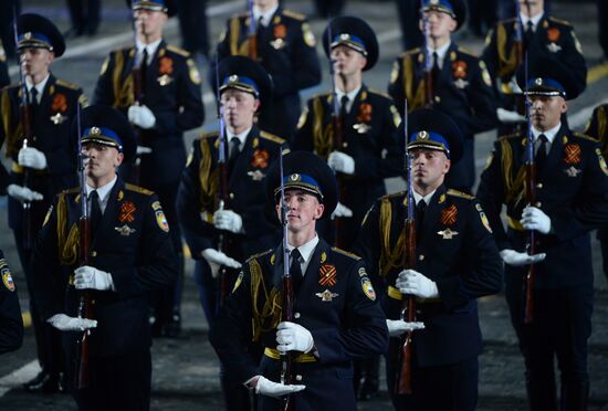 Final rehearsal of Spasskaya Tower festival's opening ceremony